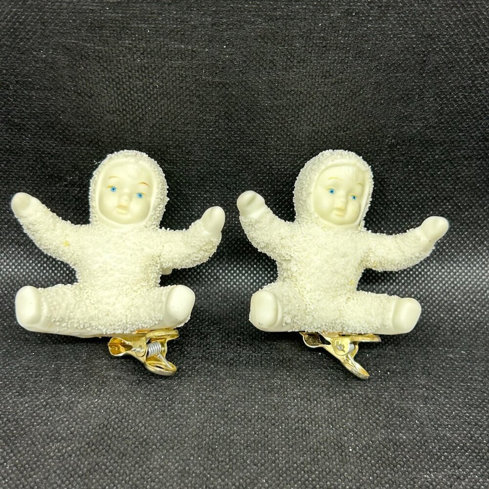 Department 56 Snowbabies clip-on ornaments Set of 2